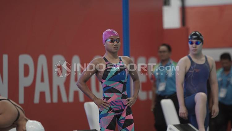 Atlet renang Indonesia di Asian Para Games 2018, Syuci Indriani meraih medali perunggu.