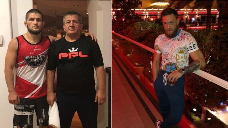 Abdulmanap dan Khabib (kiri), Mcgregor (kanan)