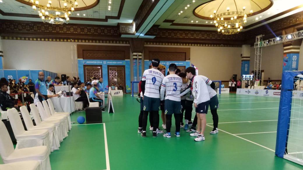 Tim Goalball Korea Selatan pasca kandaskan Indonesia