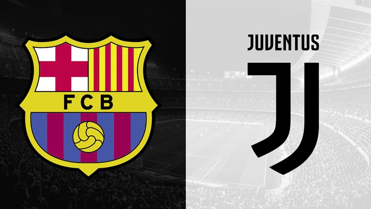 Logo Barcelona dan Juventus