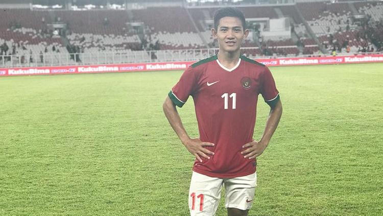 Firza Andika di stadion utama gelora bung karno.