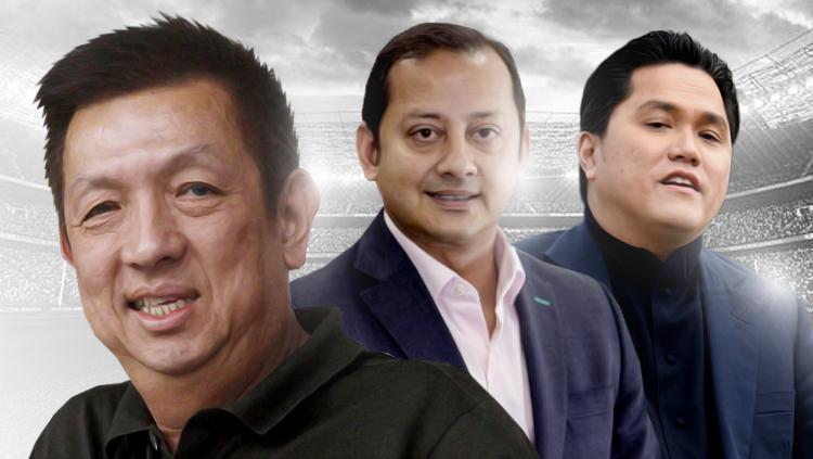Erick Thohir, Anil Murthy, dan Peter Lim.