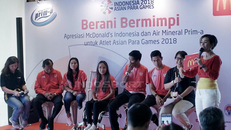 McDonald's berikan apresiasi terhadap atlet para renang Indonesia di Asian Para Games 2018, Rabu (17/10/18). - INDOSPORT