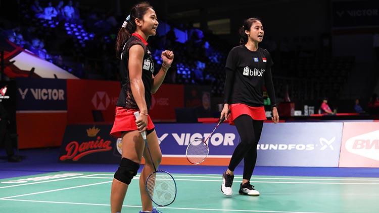Rizki Amelia Pradipta/Ni Ketut Mahadewi Istarani di ajang Denmark Open 2018. - INDOSPORT