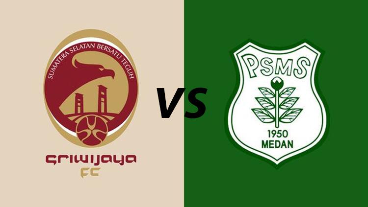 Ilustrasi logo Sriwijaya FC dan PSMS Medan