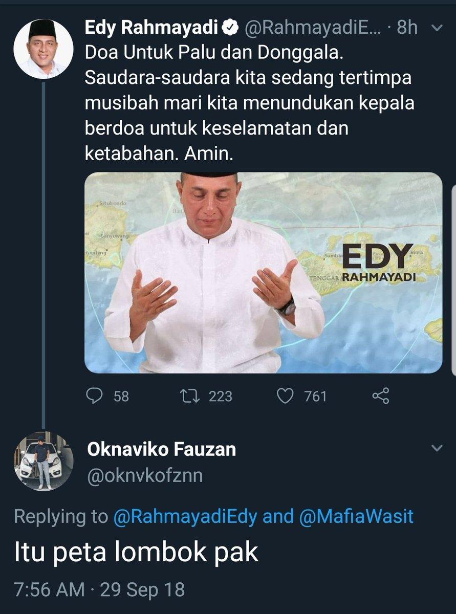 Edy Rahmayadi mendoakan korban gempa Palu dan Donggala. Copyright: Istimewa