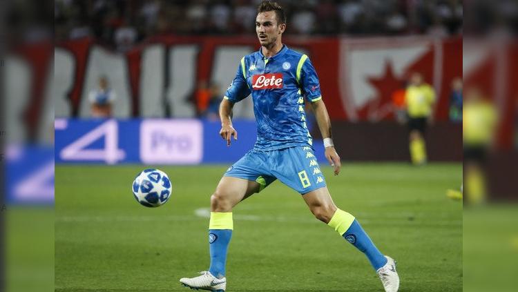 pencetak gol untuk Napoli, Fabian Ruiz Pena. Copyright: Istimewa