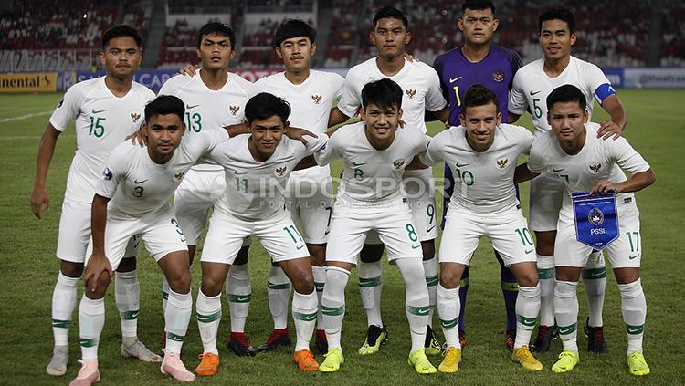 Skuat Timnas Indonesia U-19 jelang melawan Qatar U-19.