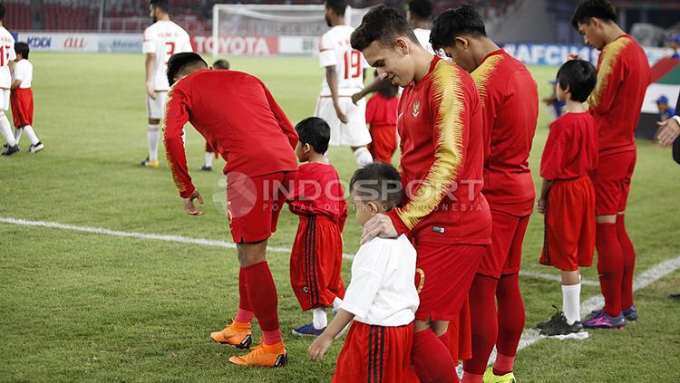 Egy Maulana Vikri masuk ke lapangan jelang melawan UEA U-19. Copyright: Herry Ibrahim/INDOSPORT