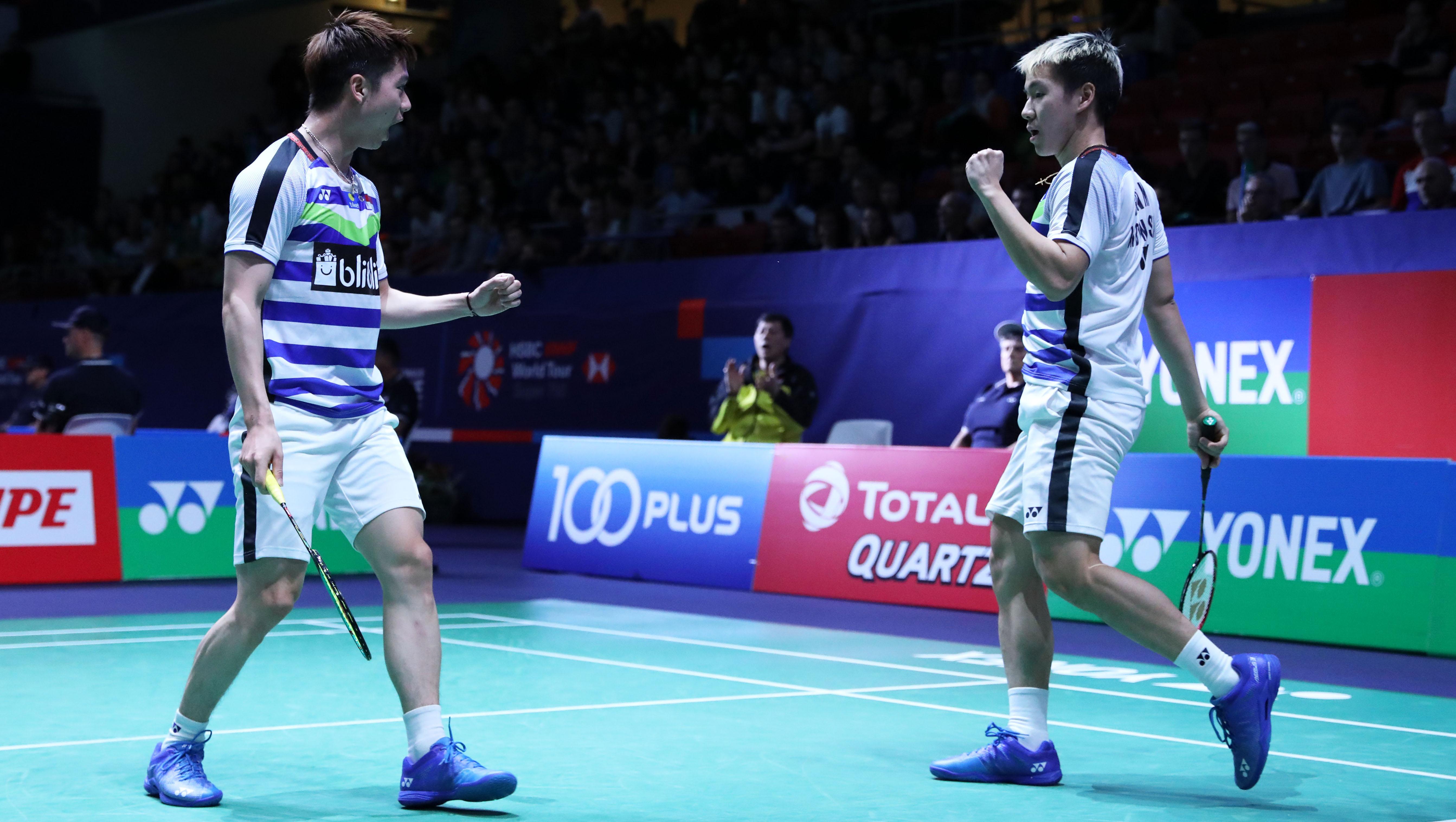 Marcus Gideon/Kevin Sanjaya lolos ke semifinal Malaysia Masters 2019.