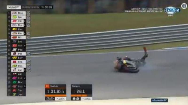 Hafizh Syahrin kecelakaan di FP3 Australia.