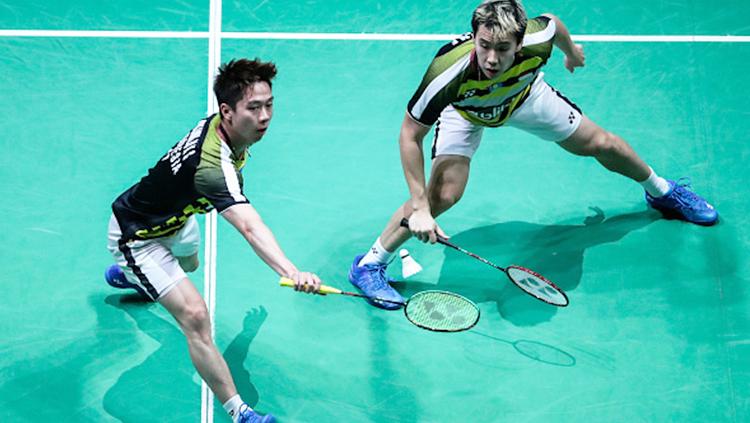 Kevin Sanjaya/Marcus Gideon saat tampil di French Open 2018.