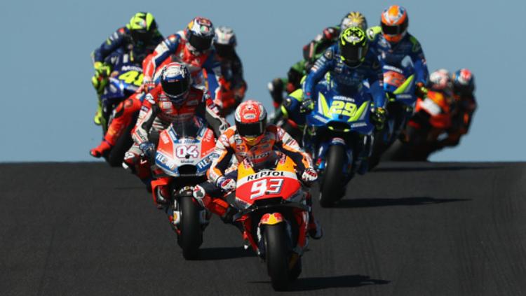 Marc Marquez di lintasan MotoGP Australia.