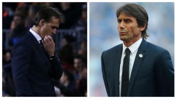 Julen Lopetegui, dan Antonio Conte. Copyright: Marca