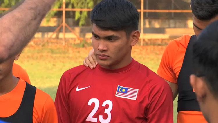 Azri Abdul Ghani kiper Timnas Malaysia. Copyright: Istimewa