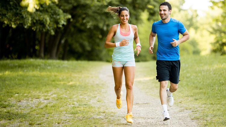 Ilustrasi olahraga joging.