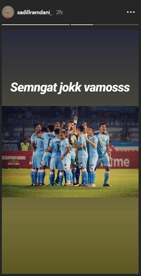 Saddil Ramdani sempat memberi dukungan untuk Persela Lamongan. Copyright: Instagram