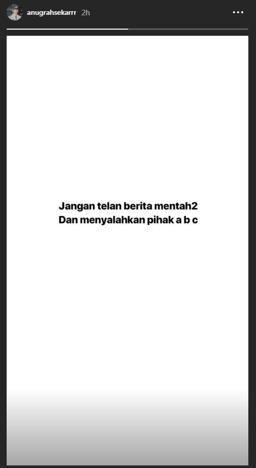Mantan Kekasih Saddil Ramdani mengunggah tulisan di instastory. Copyright: instagram