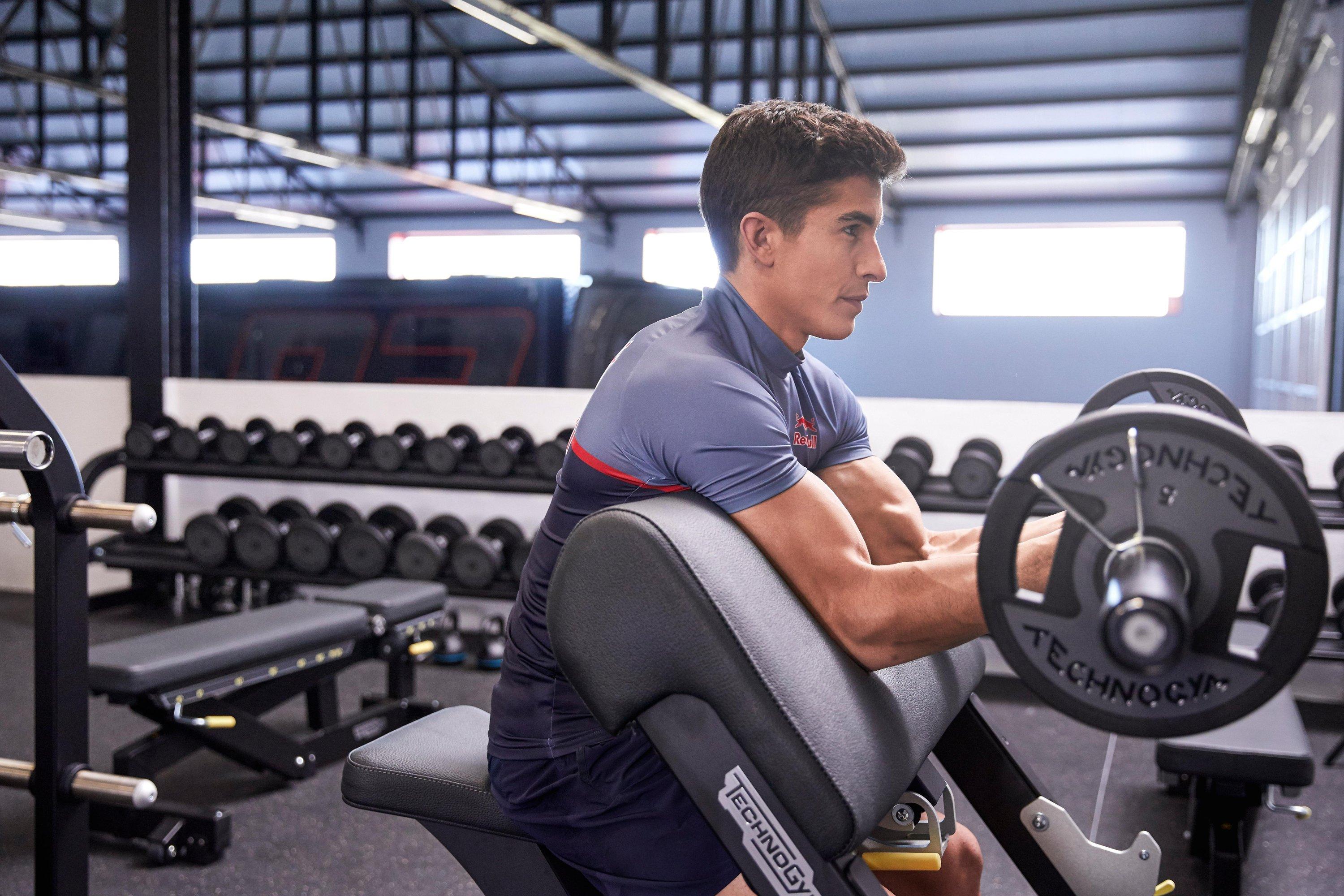 Marc Marquez Gym Copyright: https://www.redbull.com/nz-en/marc-marquez-training-session-ahead-motogp-2018