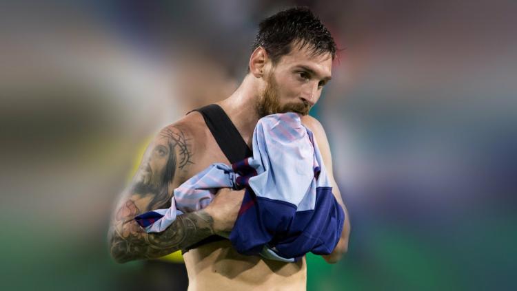 Pemain megabintang Barcelona, Lionel Messi. - INDOSPORT