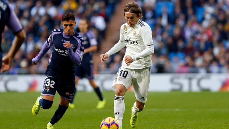 Luka Modric saat melawan Real Valladolid