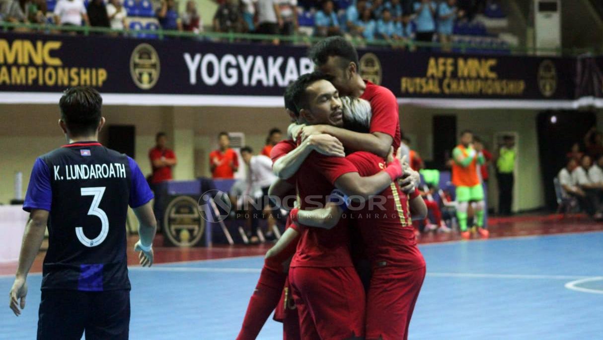 Piala AFF Futsal matchday ketiga antara Indonesia vs Kamboja.