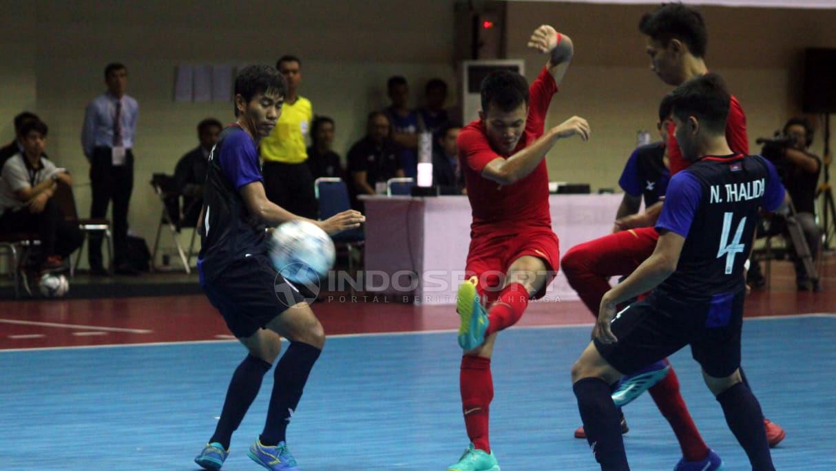 Piala AFF Futsal matchday ketiga antara Indonesia vs Kamboja. - INDOSPORT