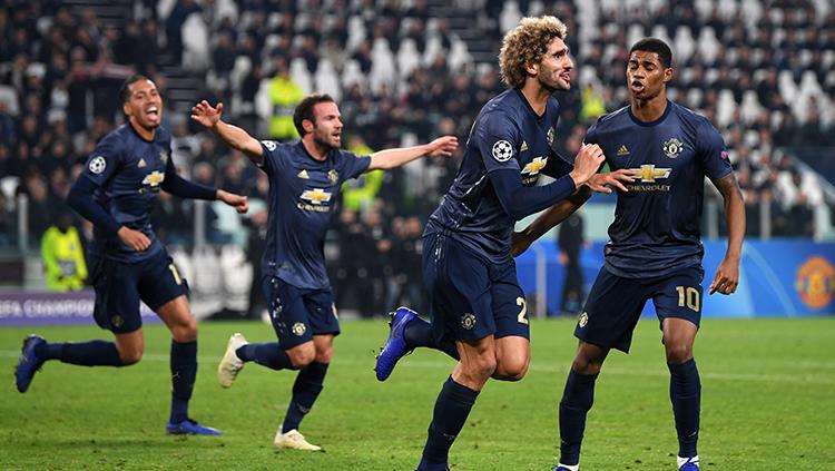Aksi selebrasi pemain Manchester United1