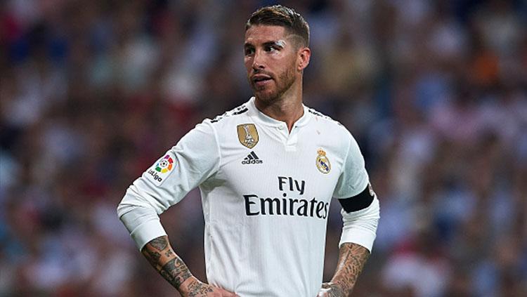 Sergio Ramos, bek tengah sekaligus kapten Real Madrid. Copyright: Getty Images