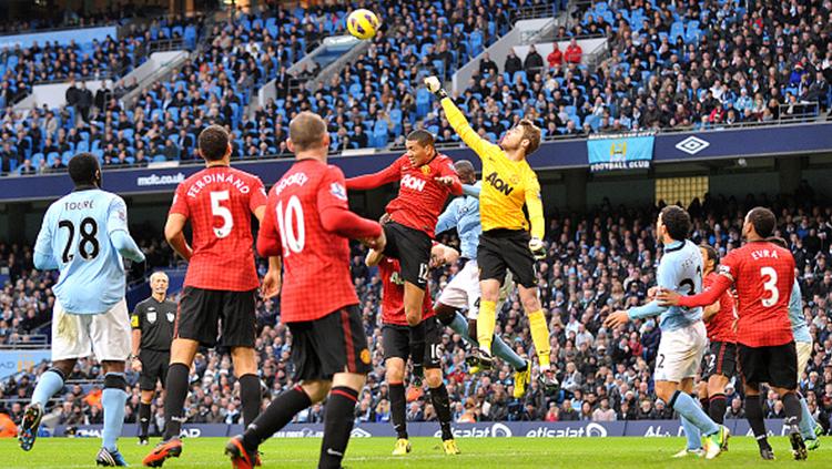 Situasi pertandingan derby Manchester Copyright: INDOSPORT