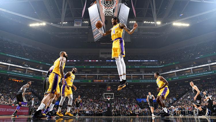 Pertandingan NBA LA Lakers vs Sacramento Kings. Copyright: INDOSPORT