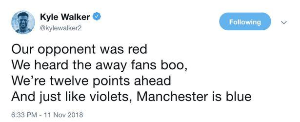 Postingan Kyle Walker yang dihapus setelah kemenangan Derby Manchester Copyright: Sport Mirror