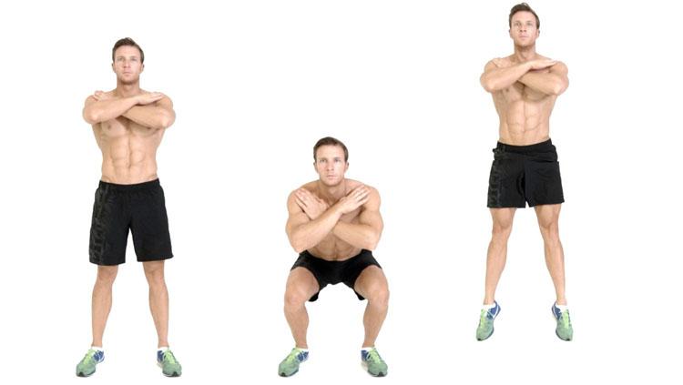 Gerakkan Jump Squat. Copyright: Mens Health