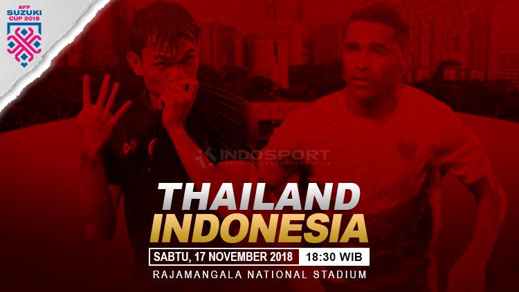 Thailand vs Indonesia di Piala AFF 2018. - INDOSPORT