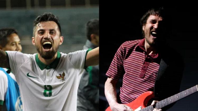 Stefano Lilipaly (Indonesia) and John Frusciante (musician, formerly of the Red Hot Chili Peppers) Copyright: Foxsport