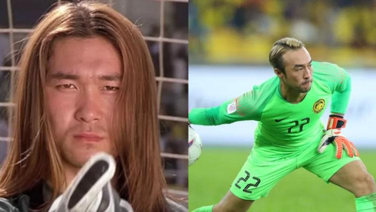 Khairul Fahmi Che Mat (Malaysia) and Shaolin Soccer’s “Team Evil” goalkeeper Copyright: Foxsport