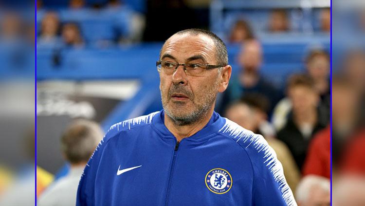 Maurizio Sarri, pelatih Chelsea. Copyright: Getty Images