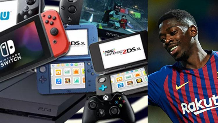 Pemain bintang Barcelona, Ousmane Dembele gemar bermain video game. Copyright: INDOSPORT/INTERNET