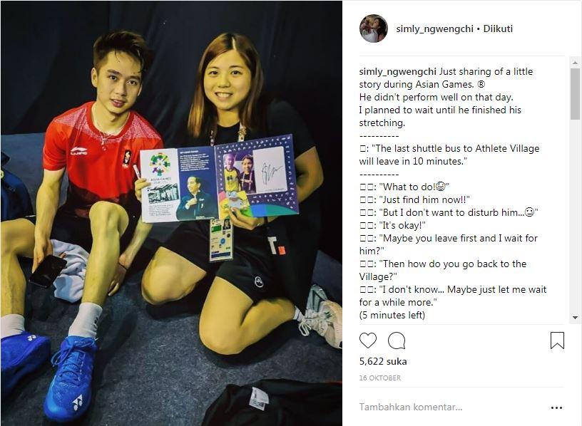 Ng Weng Chi dengan Kevin Sanjaya Copyright: Ng Weng Chi