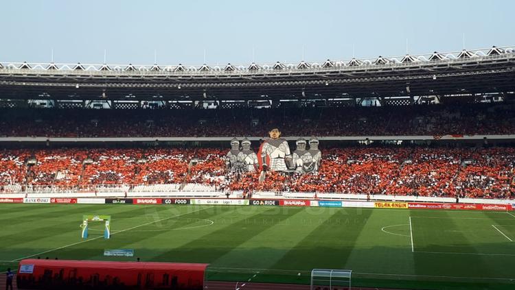 Stadion GBK tampak dipenuhi Jak Mania saat laga Persija vs Persela.