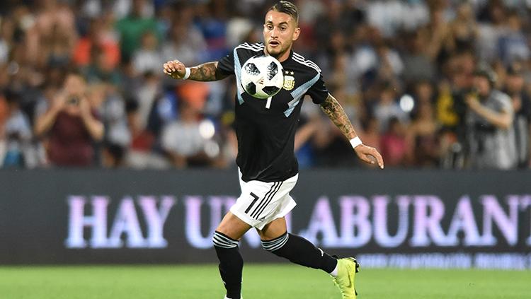 Roberto Pereyra saat turun membela Argentina melawan Meksiko.
