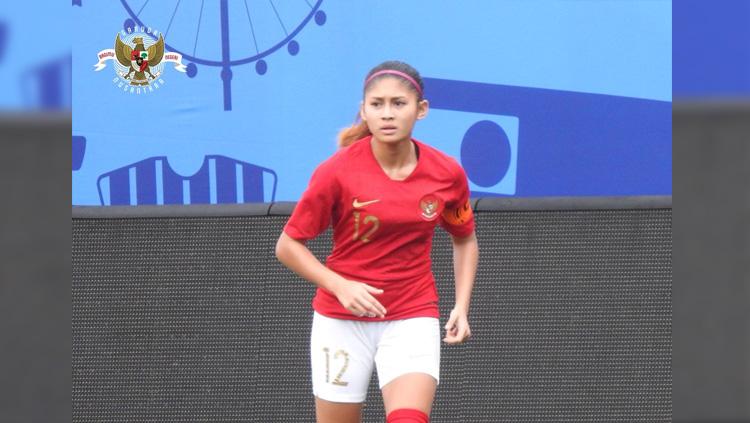 Kapten Timnas Wanita Indonesia Zahra Muzdalifah.