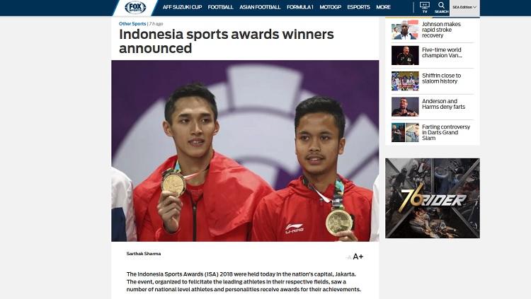 Fox Sport Asia soroti penyelenggaraan Indonesia Sport Awards 2018 Copyright: Fox Sport Asia
