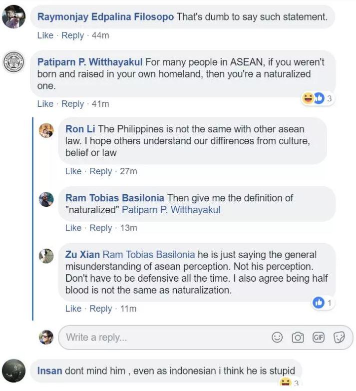 Netizen Filipina yang tak suka dengan pernyataan Bima Sakti tentang pemain naturalisasi. Copyright: www.foxsportsasia.com