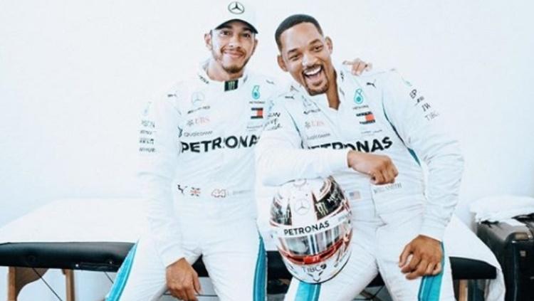 Pembalap F1, Lewis Hamilton dan aktor Will Smith - INDOSPORT