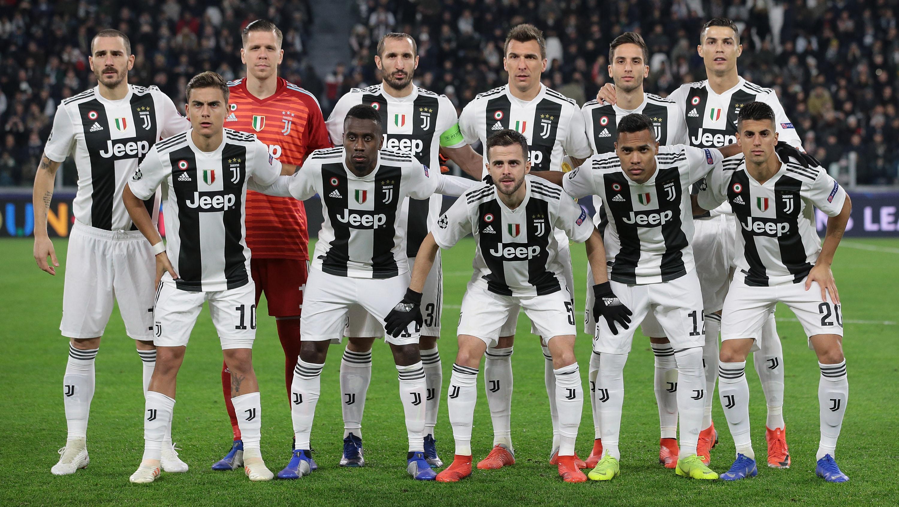 Skuat Juventus di laga melawan Valencia.