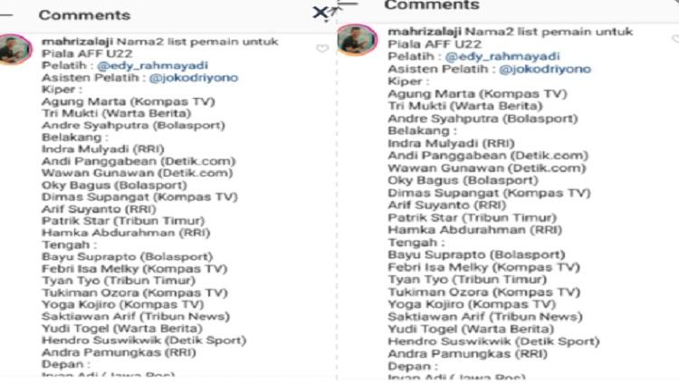 Formasi Skuat Wartawan Menurut Netizen Copyright: Instagram