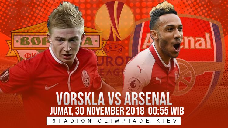 Prediksi pertandingan Vorskla Vs Arsenal