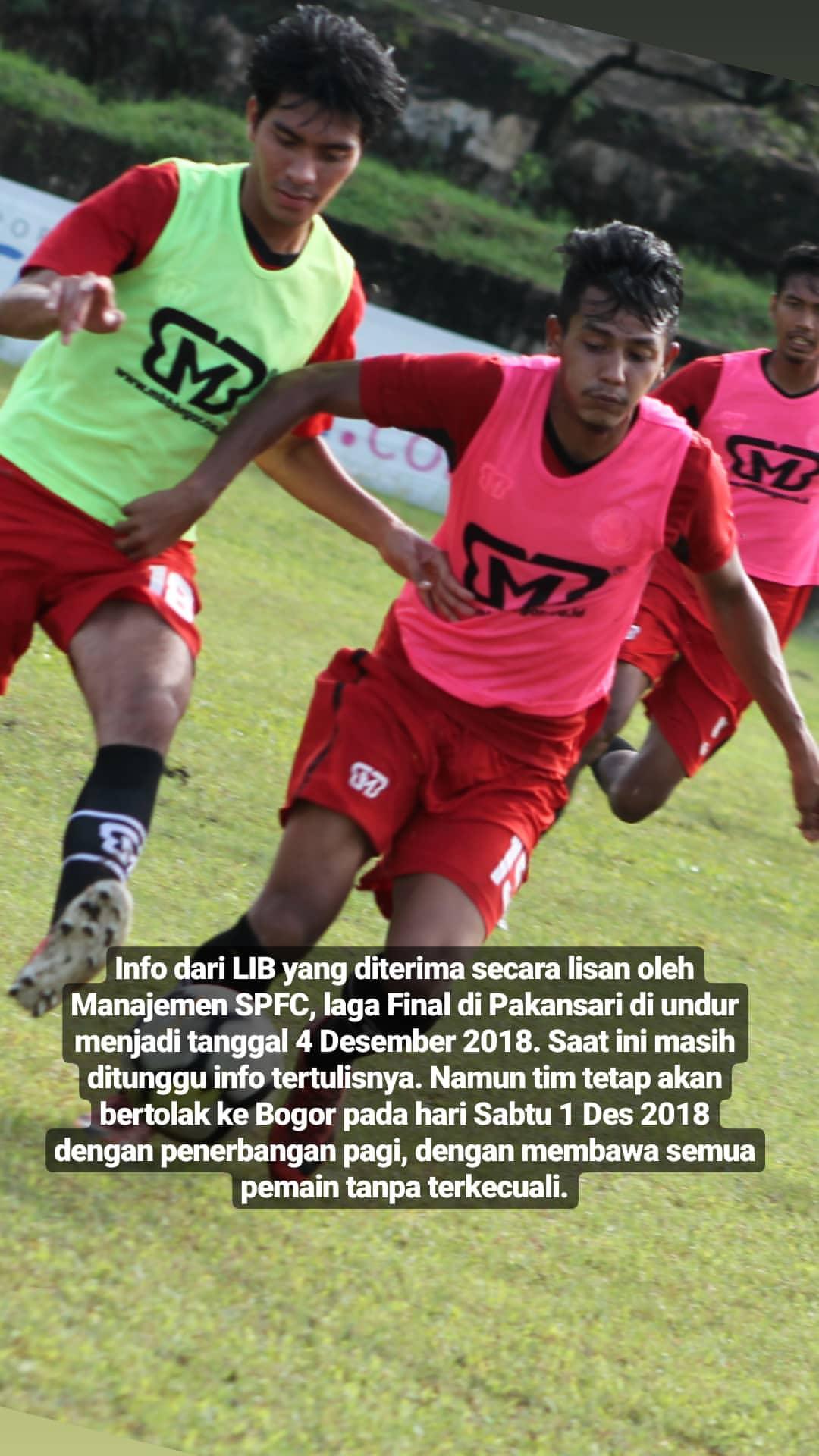 Semen Padang terkait mundurnya jadwal final Liga 2 2018. Copyright: Instagram.com/semenpadangfc