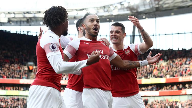 Selebarasi para pemain Arsenal